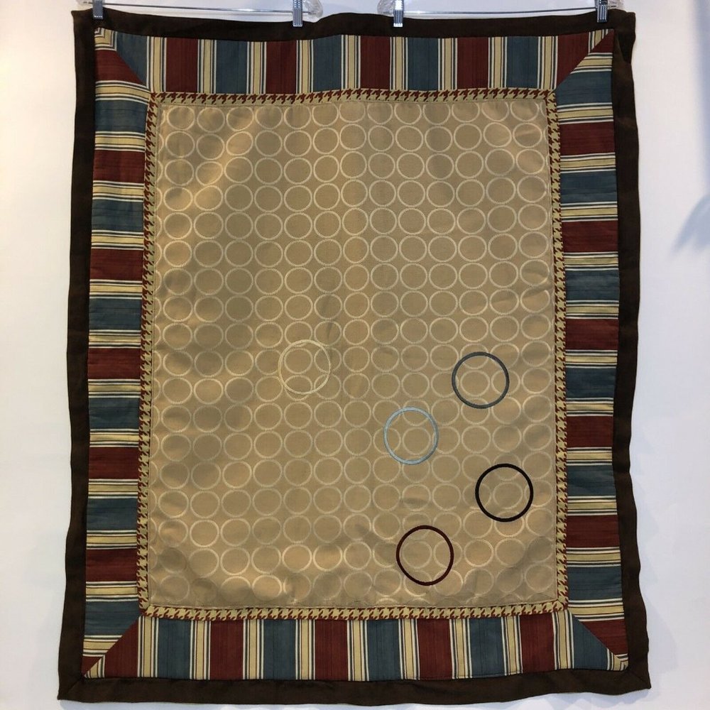 Cocalo Couture Aidan Baby Crib Quilt Blanket Brown Blue Comforter